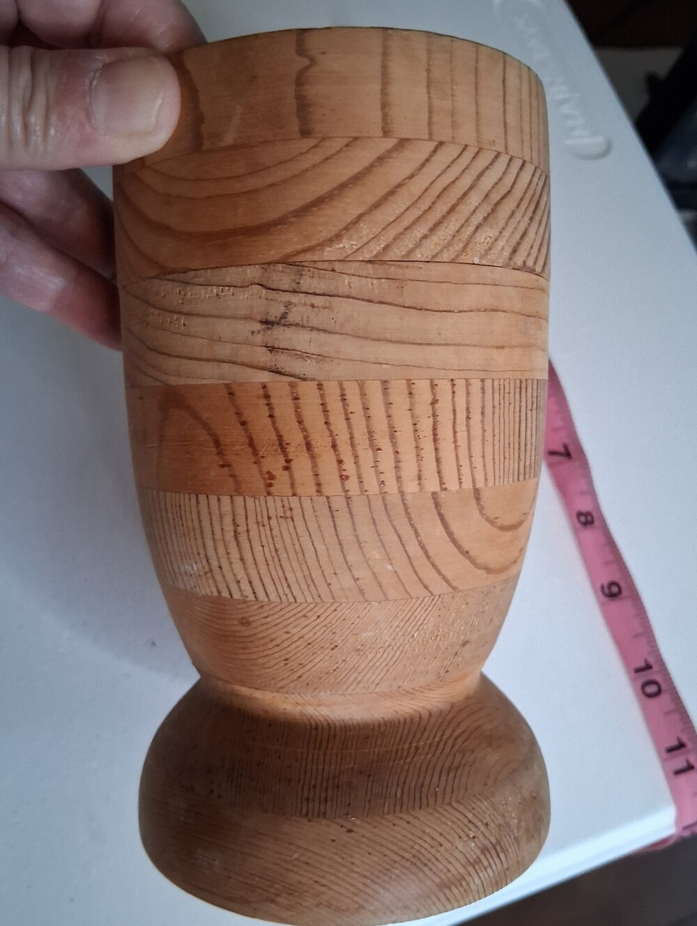 Handturned Natural Wood Mortar Vessel for Grinding -  Kitchen, Herbs, Boho